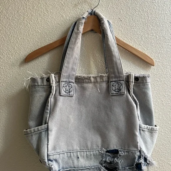 Converse One Star 1974 Light Gray Denim Purse - Picture 11 of 16